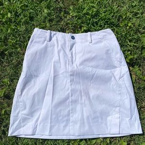 White polo skirt with shorts underneath